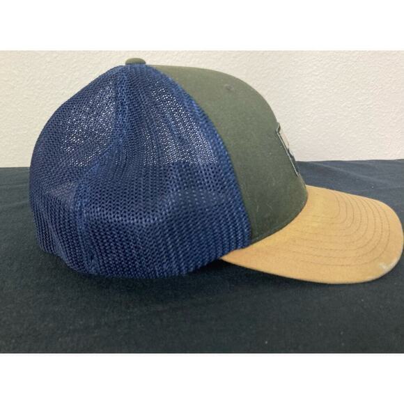 Columbia Flexfit Mesh Ball Cap L Unisex Breathable Multicolor Everest Green Tan - Picture 10 of 12